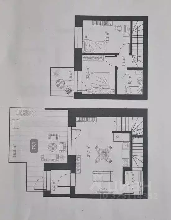 Таунхаус в Новосибирская область, Кольцово рп, Ботаника мкр 1/2 (79 м) - Фото 2