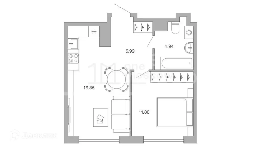 Продаётся 1-к квартира, 39 м - Фото 0