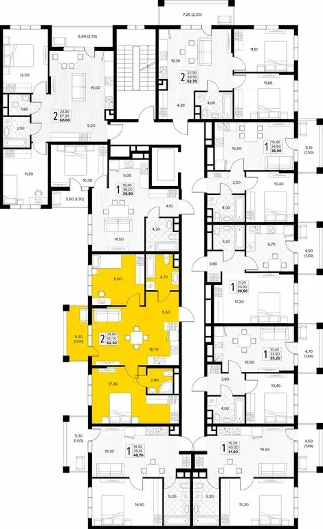 2-комнатная квартира: Сукко, жилой комплекс Кипарис (62.3 м) - Фото 2