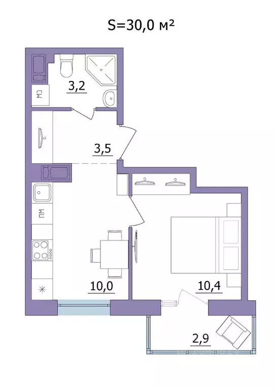 1-к кв. Карелия, Петрозаводск ул. Фурманова, 41 (30.0 м) - Фото 1