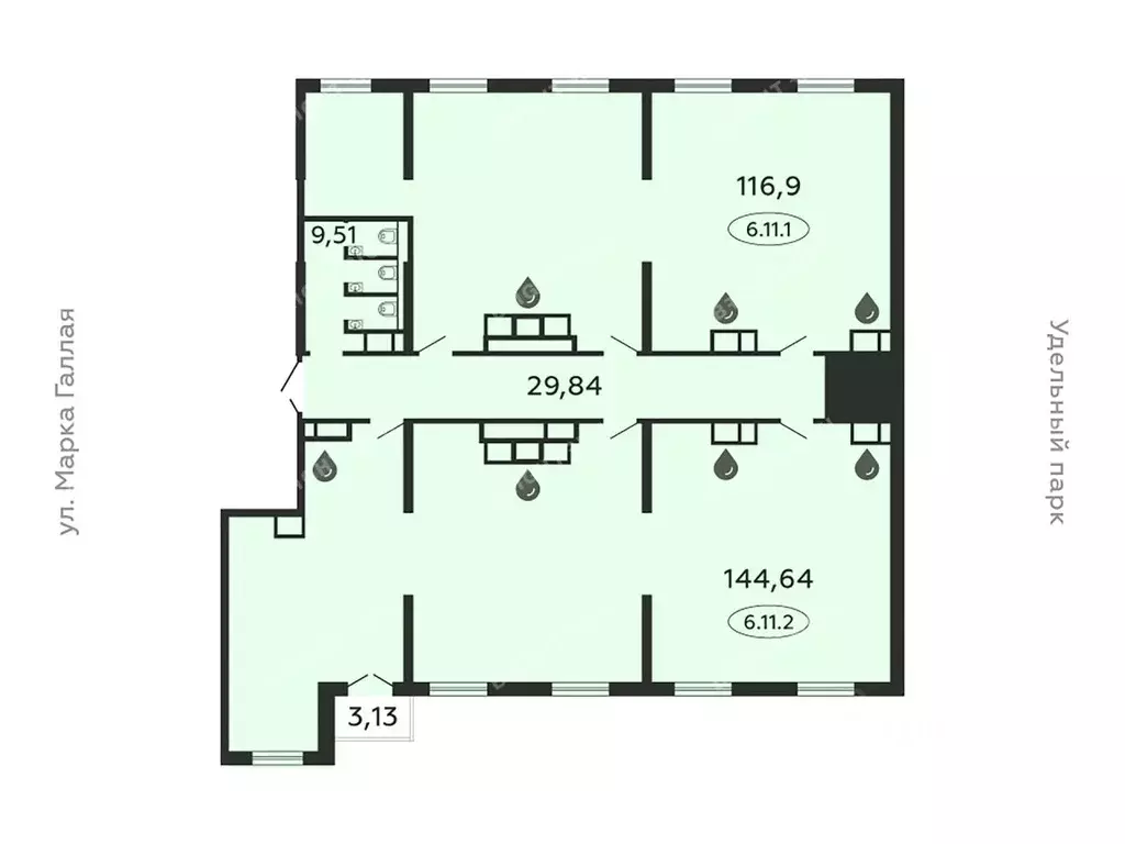 Офис в Санкт-Петербург Коломяжский просп., 19 (300 м) - Фото 2