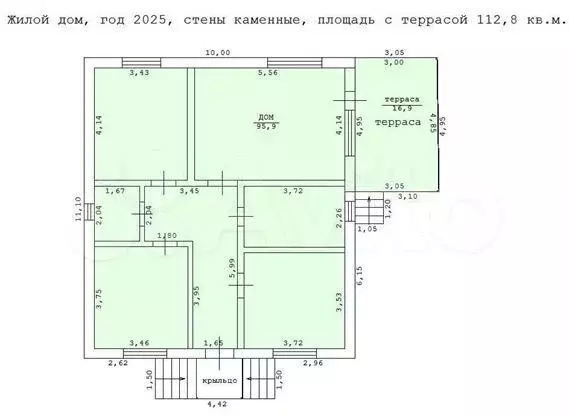 Дом 112,8 м на участке 6 сот. - Фото 0