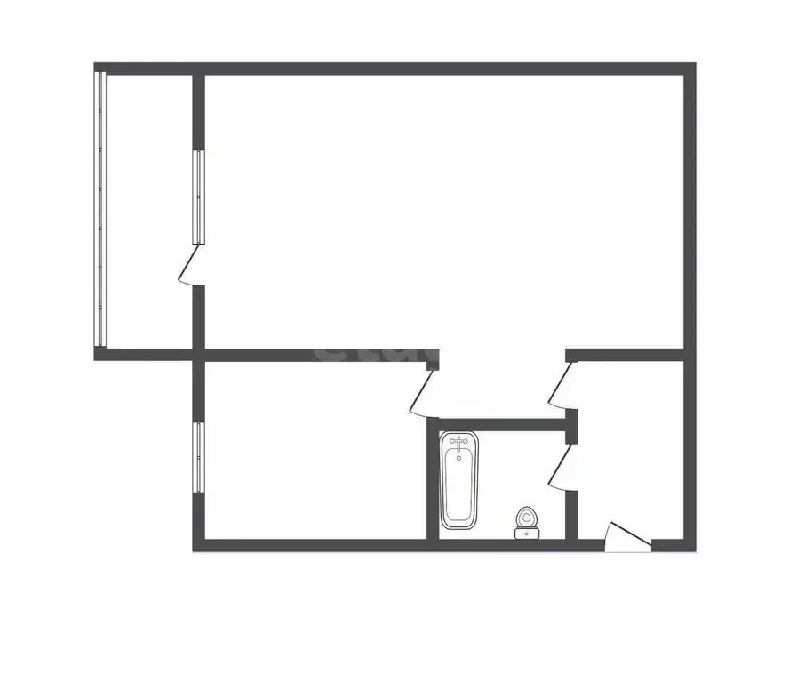 1-к кв. Кемеровская область, Прокопьевск ул. Черных, 22 (30.4 м) - Фото 2