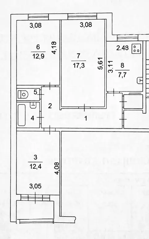 3-к кв. Челябинская область, Челябинск ул. Братьев Кашириных, 106 ... - Фото 2