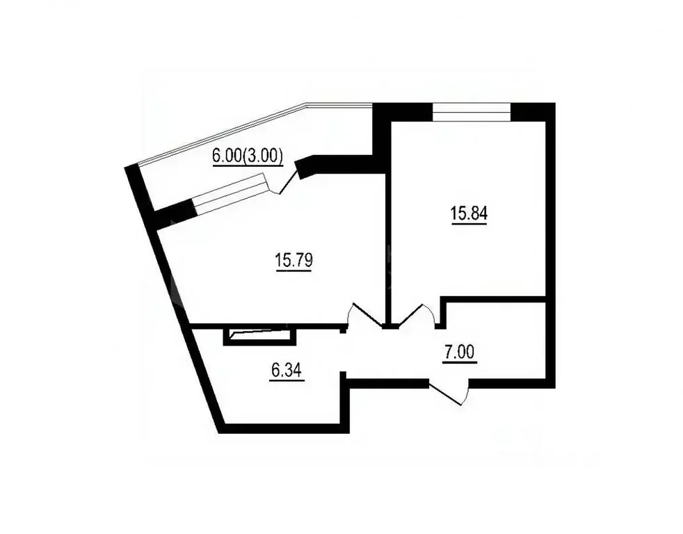 1-к кв. Тюменская область, Тюмень ул. Новоселов, 113 (48.0 м) - Фото 1