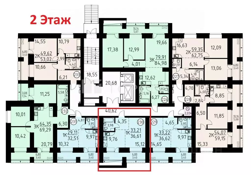 1-к кв. Томская область, Томский район, д. Кисловка, Левобережный мкр ... - Фото 2