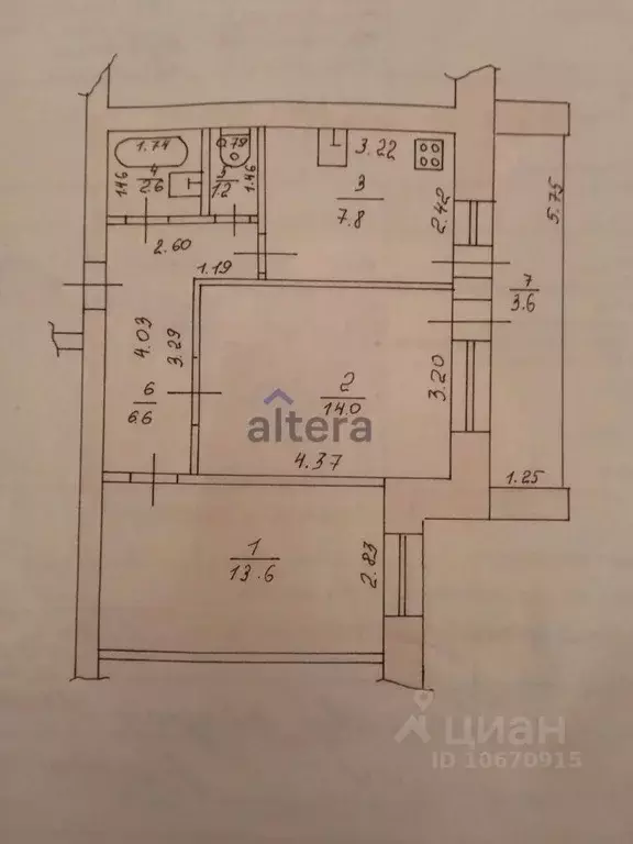 2-к кв. Татарстан, Казань ул. Космонавтов, 49 (49.4 м) - Фото 2