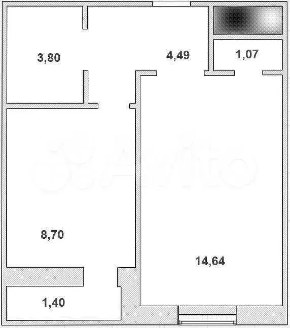1-к. квартира, 34 м, 6/27 эт. - Фото 1