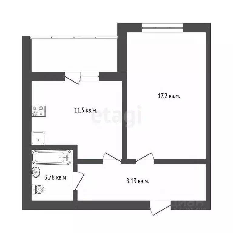 1-к кв. Мордовия, Саранск Севастопольская ул., 57 (40.4 м) - Фото 1