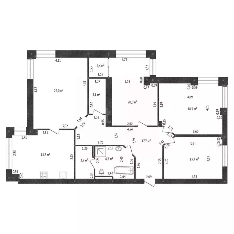 4-к кв. Башкортостан, Уфа ул. Рихарда Зорге, 70 (123.0 м) - Фото 2