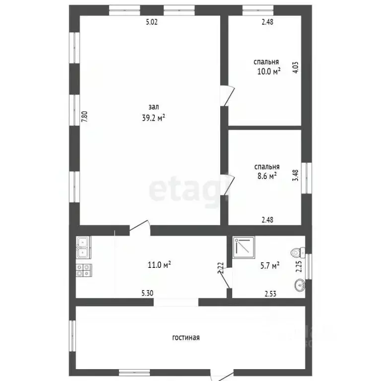 Дом в Кемеровская область, Кемерово Ишимская ул. (75 м) - Фото 2