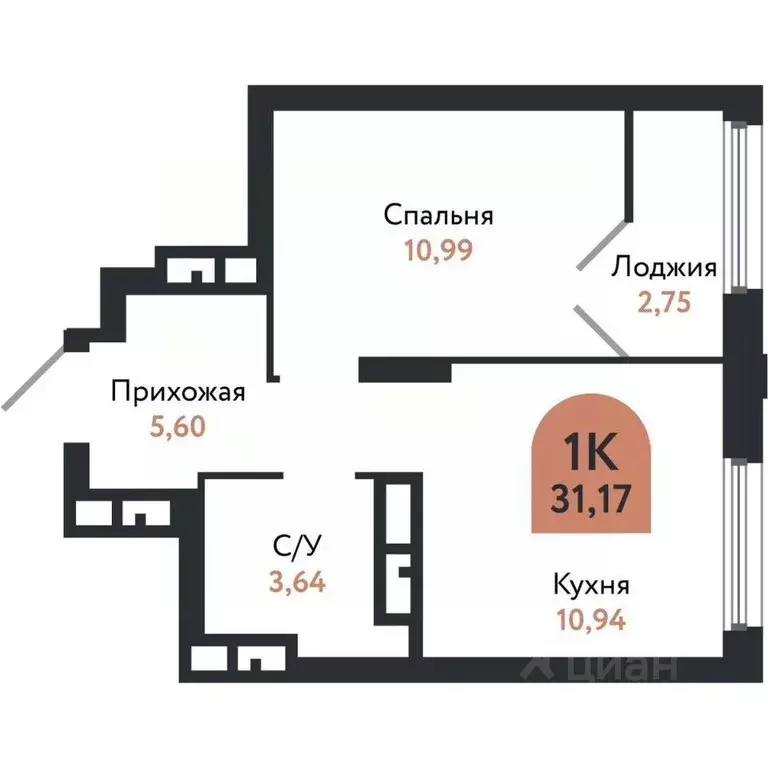 1-к кв. Томская область, Томск Черемошники мкр, ул. Бердская, 14/3 ... - Фото 1