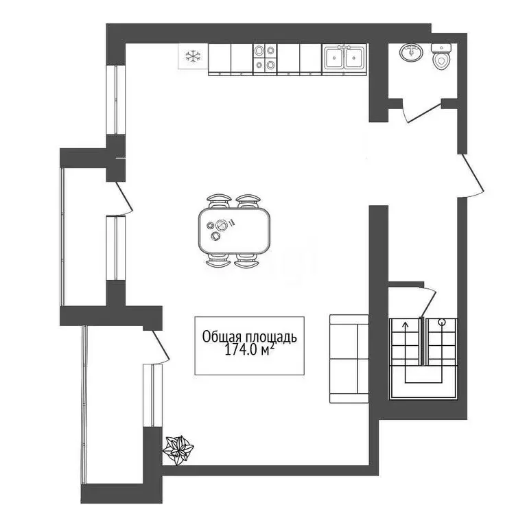 4-комнатная квартира: Новосибирск, улица Орджоникидзе, 30 (174 м) - Фото 1