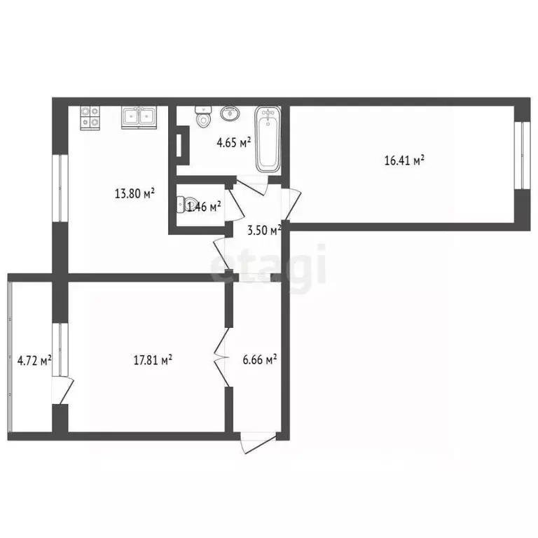 2-к кв. Челябинская область, Челябинск ул. Конструктора Духова, 5 ... - Фото 2