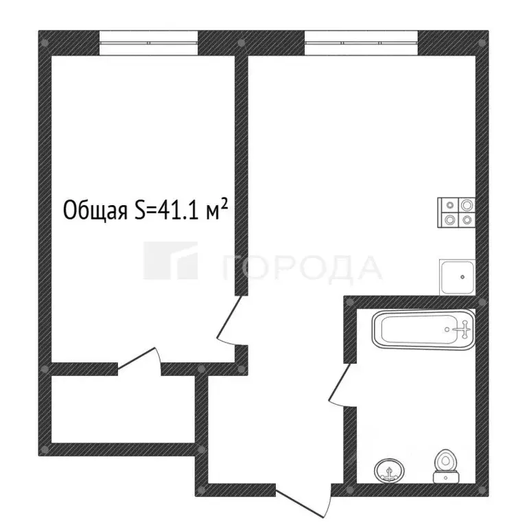 1-к кв. Приморский край, Владивосток ул. Нейбута, 137 (41.1 м) - Фото 2