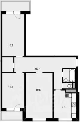 3-к кв. Москва ул. Твардовского, 4К2 (80.5 м) - Фото 1