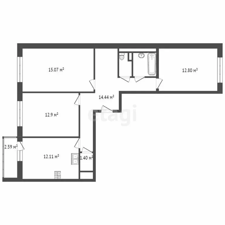 3-комнатная квартира: Янино-1, Ясная улица, 11к5 (73.9 м) - Фото 0