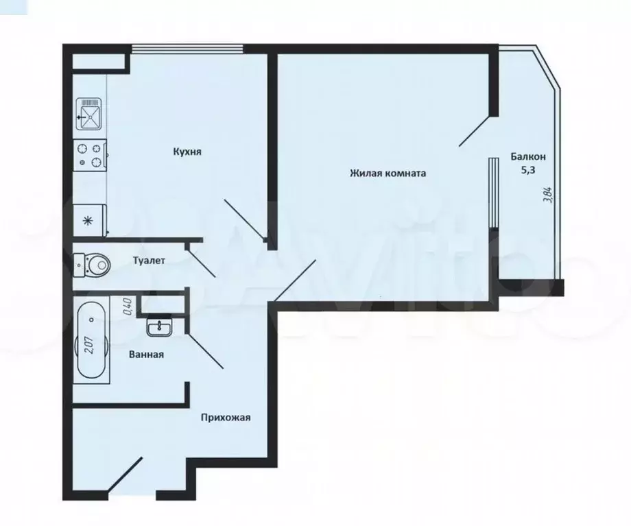 1-к. квартира, 50 м, 16/18 эт. - Фото 0