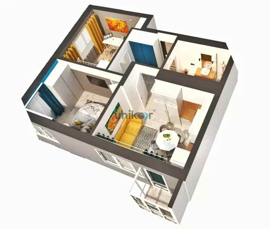 2-комнатная квартира: Уфа, улица Воинов-Интернационалистов, 3 (47.6 м) - Фото 1