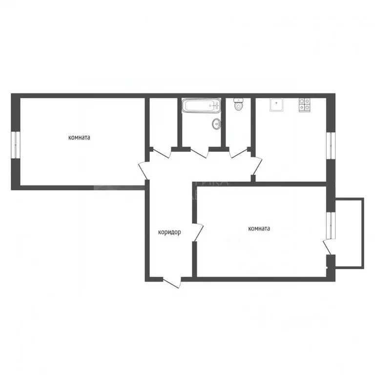 2-к кв. Тюменская область, Тюмень Ткацкий проезд, 18 (48.7 м) - Фото 2