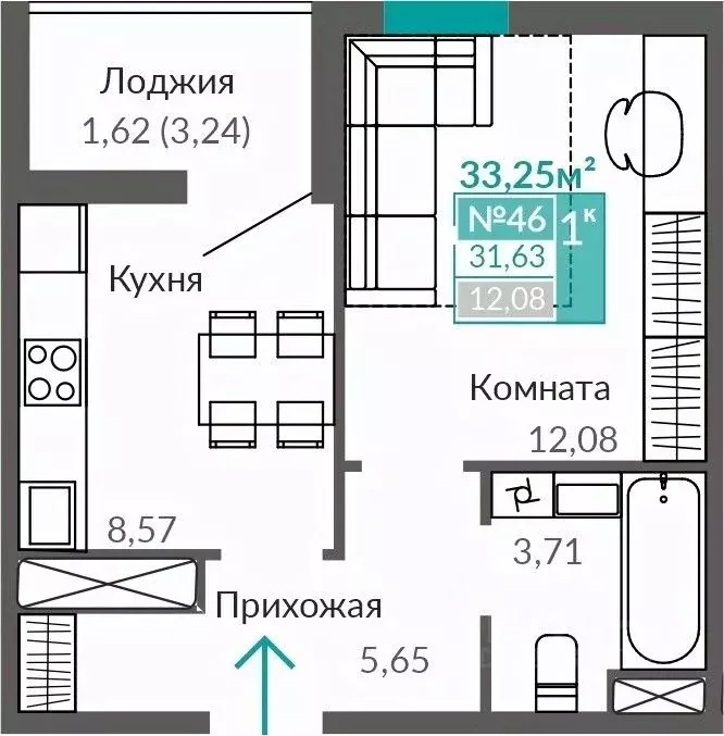 1-к кв. Крым, Симферополь Крымская роза мкр, Абрикос жилой комплекс ... - Фото 0