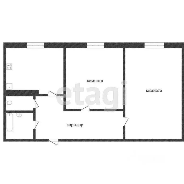 2-к кв. Ханты-Мансийский АО, Сургут ул. Маяковского, 28 (45.0 м) - Фото 2