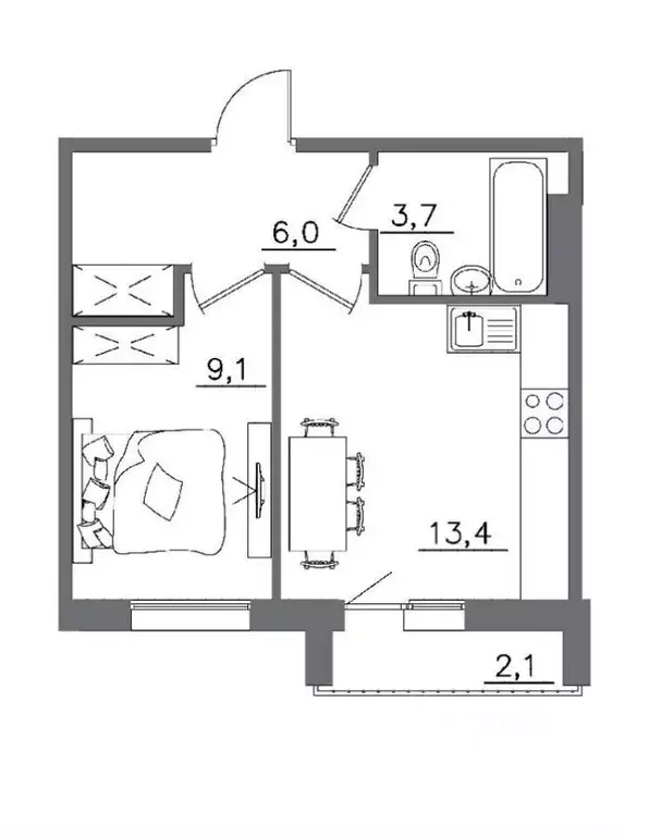 1-к кв. Иркутская область, Иркутск ИВАТУ городок, Авиатор жилой ... - Фото 1