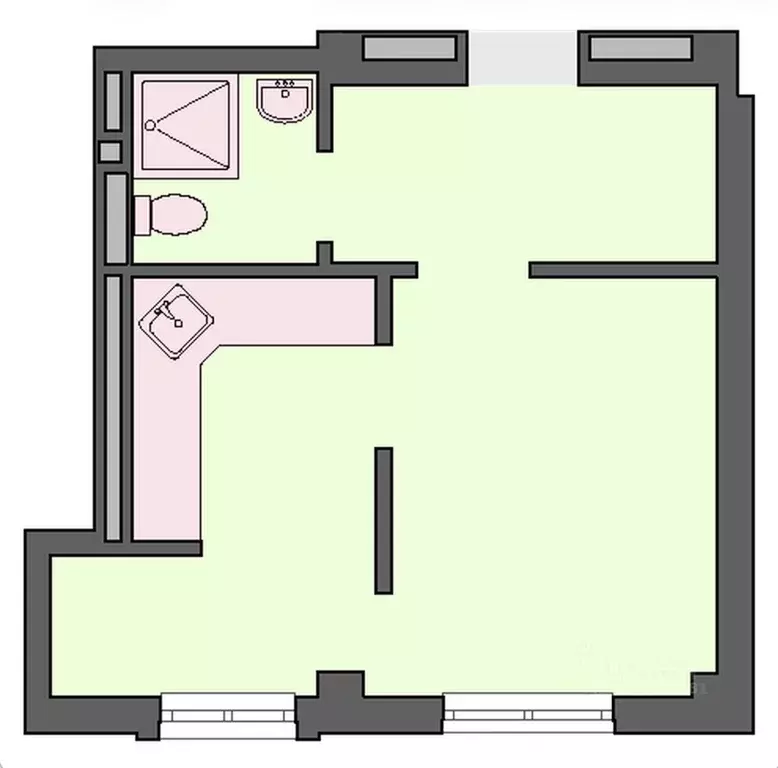 Студия Белгородская область, Белгород ул. Семейная (30.0 м) - Фото 1