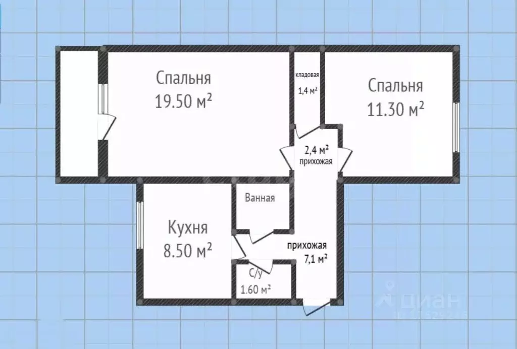 2-к кв. Краснодарский край, Краснодар Ставропольская ул., 168 (54.5 м) - Фото 2