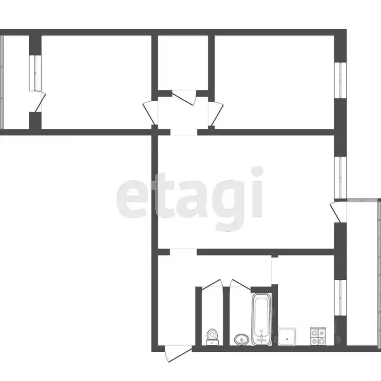 3-к кв. Мордовия, Саранск просп. 70 лет Октября, 96 (66.9 м) - Фото 2