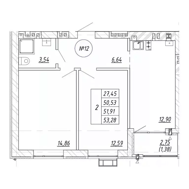 2-к кв. Калининградская область, Зеленоградск  (53.28 м) - Фото 1