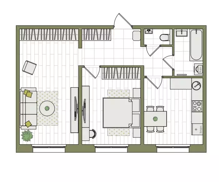 2-комнатная квартира: Киров, Чистопрудненская улица, 13А (56.7 м) - Фото 1