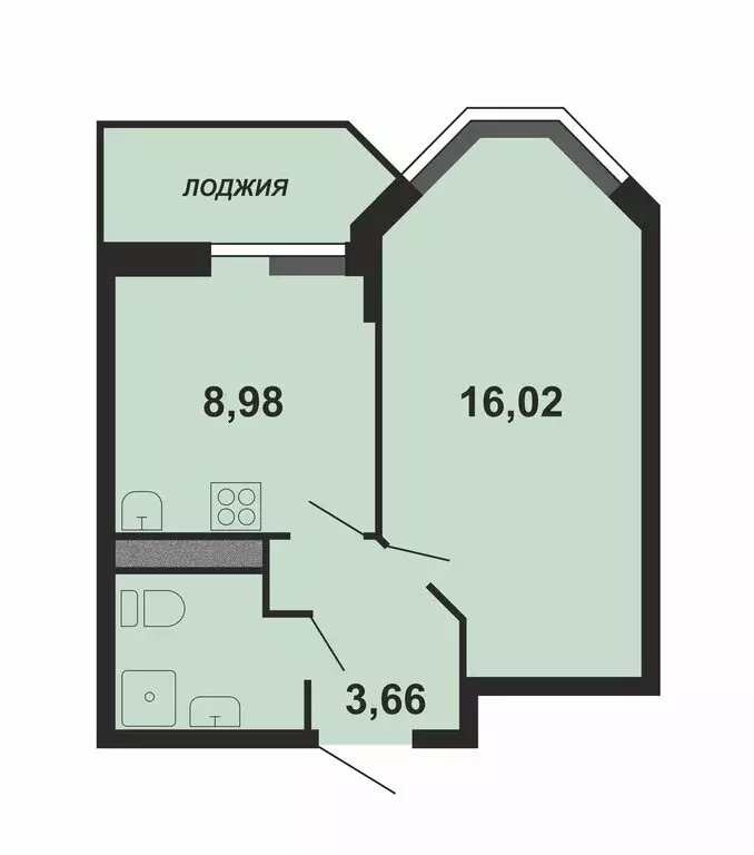 1-комнатная квартира: Санкт-Петербург, проспект Ветеранов, 171к5 (33 ... - Фото 0