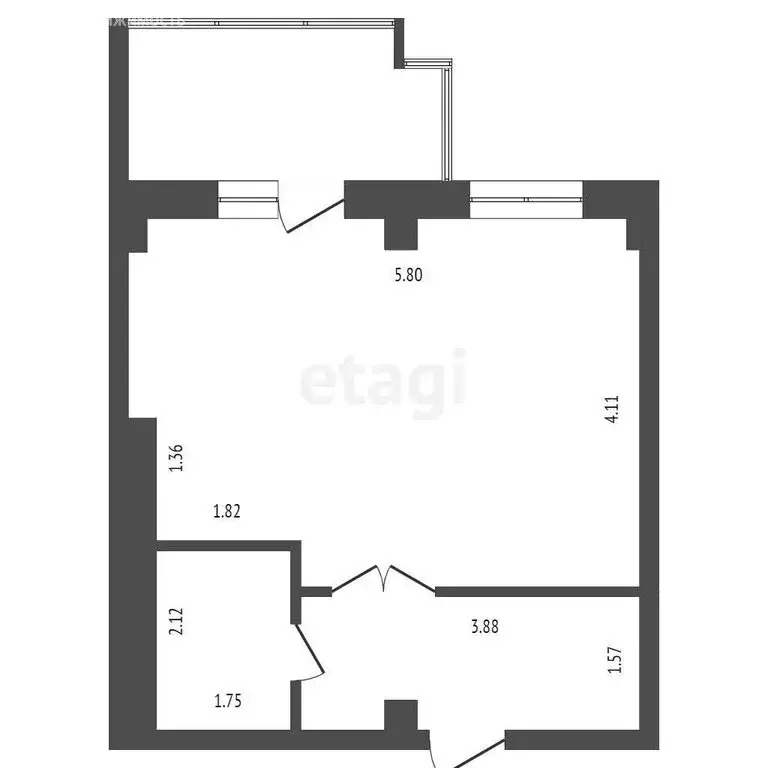 1-комнатная квартира: Красноярск, Караульная улица, 42 (36 м) - Фото 1