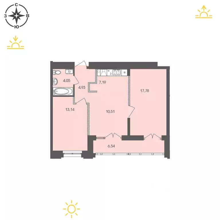 2-к кв. иркутская область, иркутск энергетиков мкр, (64.14 м) - Фото 0