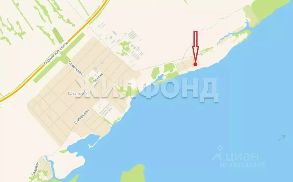 Участок в Новосибирская область, Ордынский район, с. Красный Яр ... - Фото 2