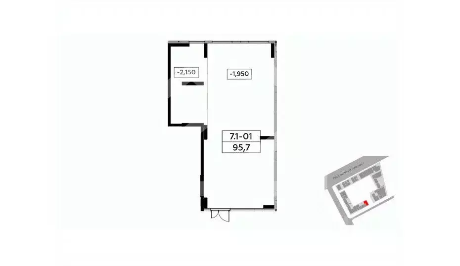 Торговая площадь в Москва просп. Прокшинский, 5 (96 м) - Фото 2