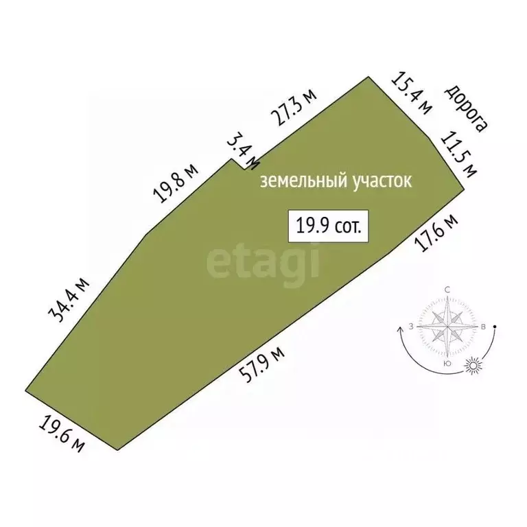 Участок в Кемеровская область, Кемеровский муниципальный округ, д. ... - Фото 2