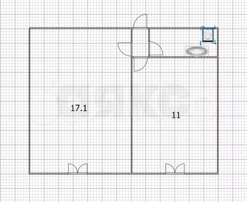 2-к. квартира, 29 м, 8/9 эт. - Фото 0