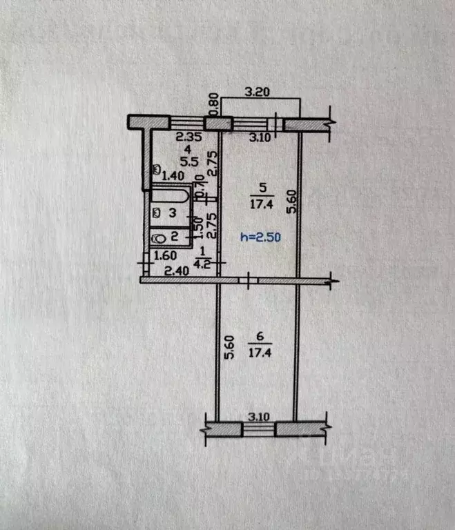 2-к кв. Хакасия, Черногорск ул. Бограда, 57 (47.8 м) - Фото 2