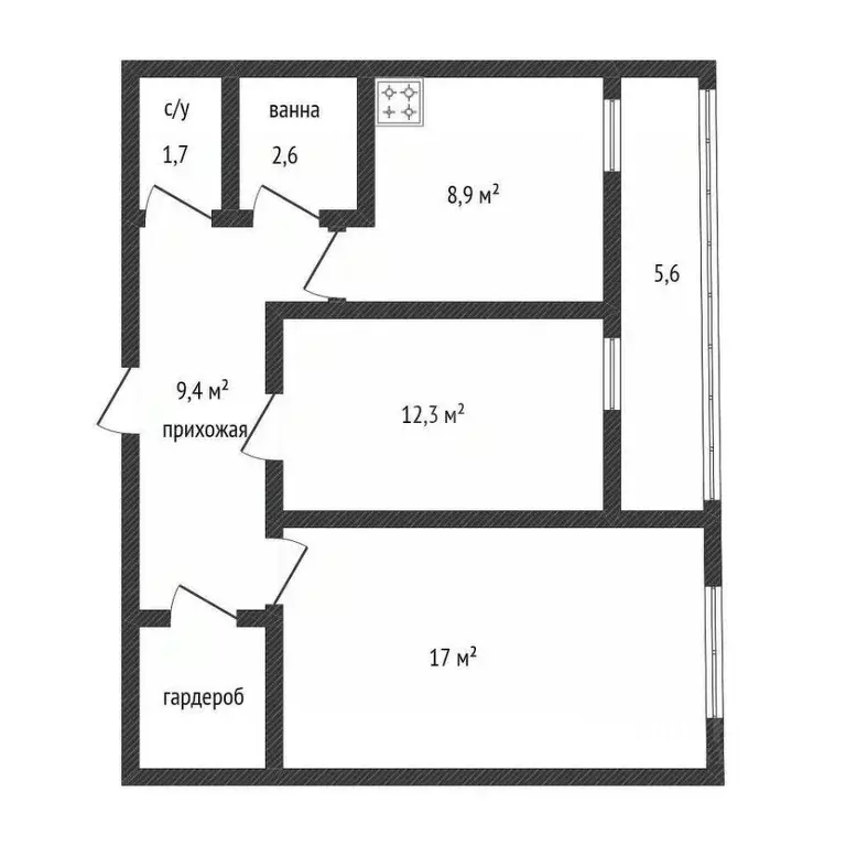 2-к кв. Краснодарский край, Краснодар ул. 3-я Трудовая, 1/3 (54.4 м) - Фото 1