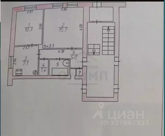 2-к кв. Калужская область, Дзержинский муниципальный округ, Совхоз ... - Фото 1