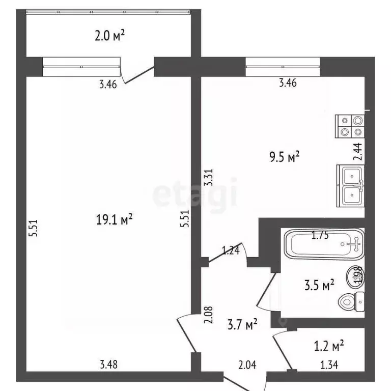 1-к кв. Мордовия, Саранск ул. Сущинского, 20А (37.0 м) - Фото 1