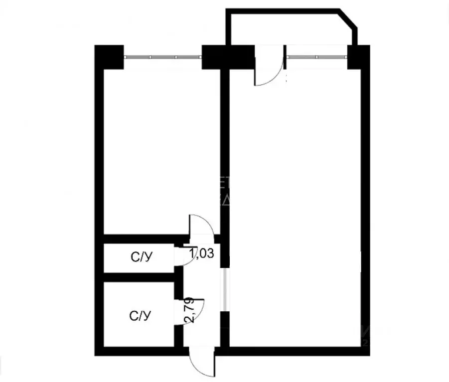 1-к кв. Тюменская область, Тюмень Одесская ул., 38 (33.0 м) - Фото 1