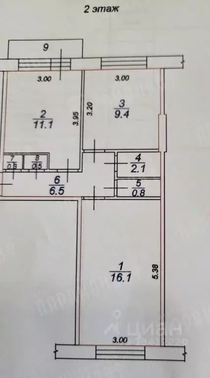 2-к кв. Тверская область, Тверь ул. Бобкова, 24к3 (47.5 м) - Фото 2