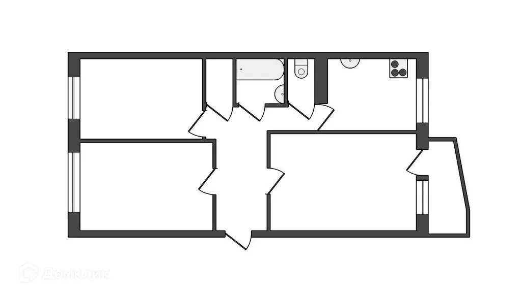 Продаётся 3-к квартира, 62.2 м - Фото 0