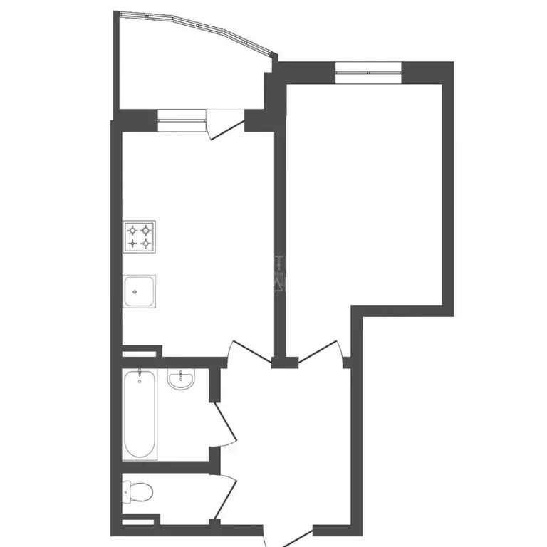 1-к кв. Тюменская область, Тюмень ул. Мельникайте, 2к8 (44.0 м) - Фото 1