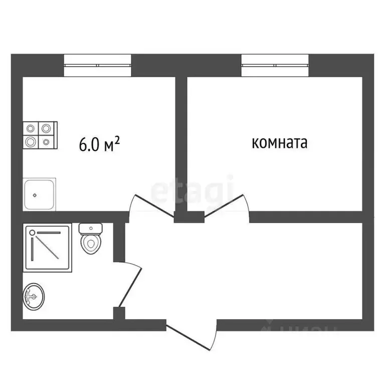 1-к кв. Ростовская область, Ростов-на-Дону ул. Суворова, 6 (30.0 м) - Фото 0