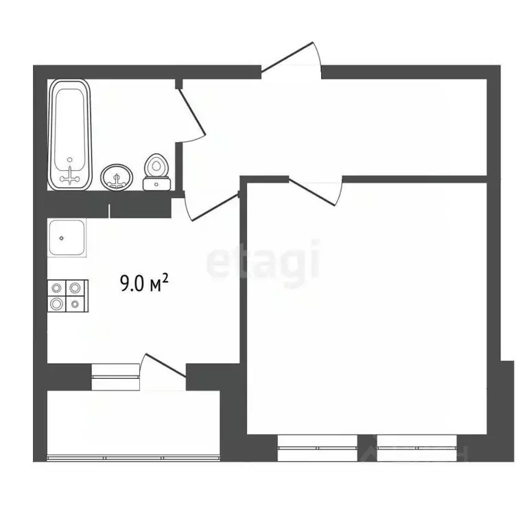 1-к кв. Москва Большая Марфинская ул., 4к2 (38.5 м) - Фото 2