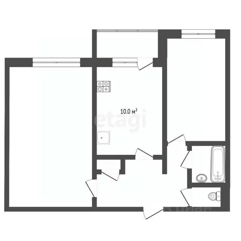 2-к кв. Коми, Усинск Воркутинская ул., 21 (58.0 м) - Фото 1